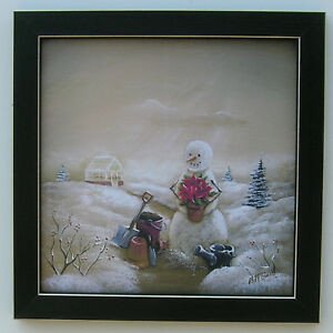 Home Interior Pictures Wall Decor Luxury Snowmen Country Framed Picture Print Art for Interior Home Decor 12x12