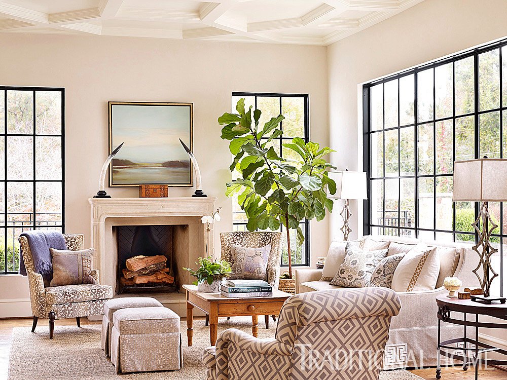 Homey Traditional Living Room Elegant Georgia Home with Casual Elegance