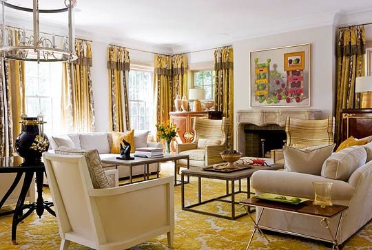 Homey Traditional Living Room New Traditional Decorating In Sunny Yellow