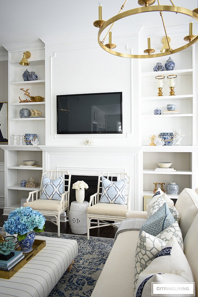 How to Decor Living Room Best Of How to Decorate Bookshelves for Spring Citrineliving