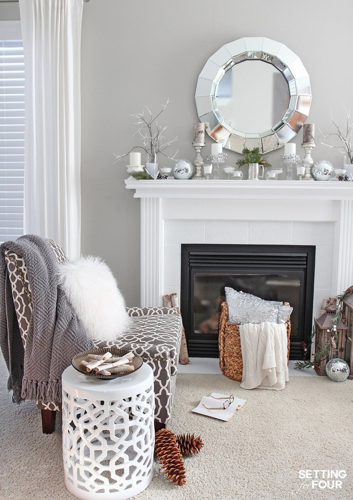 Ideas for Living Room Decor Fresh Winter Mantel Decorating Ideas Setting for Four