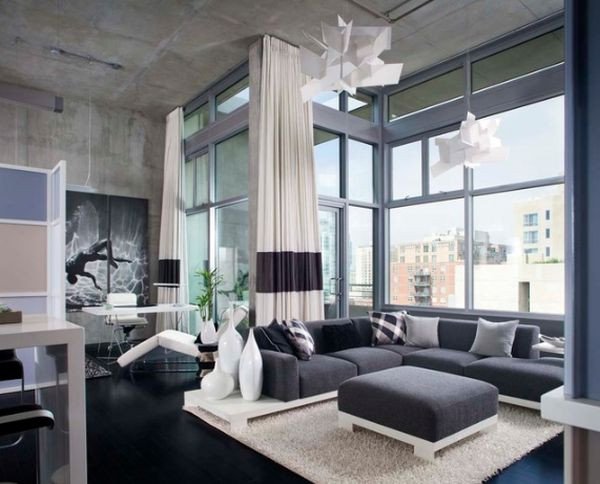 Industrial Modern Living Room Decorating Ideas Unique Chic Urban Apartments