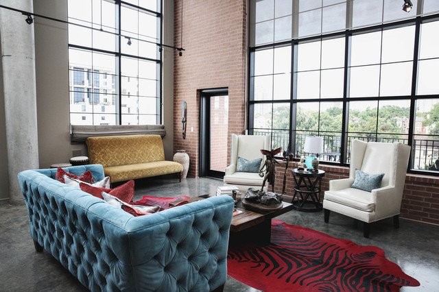 Industrial Modern Living Room Decorating Ideas Unique Modern Urban Loft Designed by Estrada Interior Design Industrial Living Room Houston