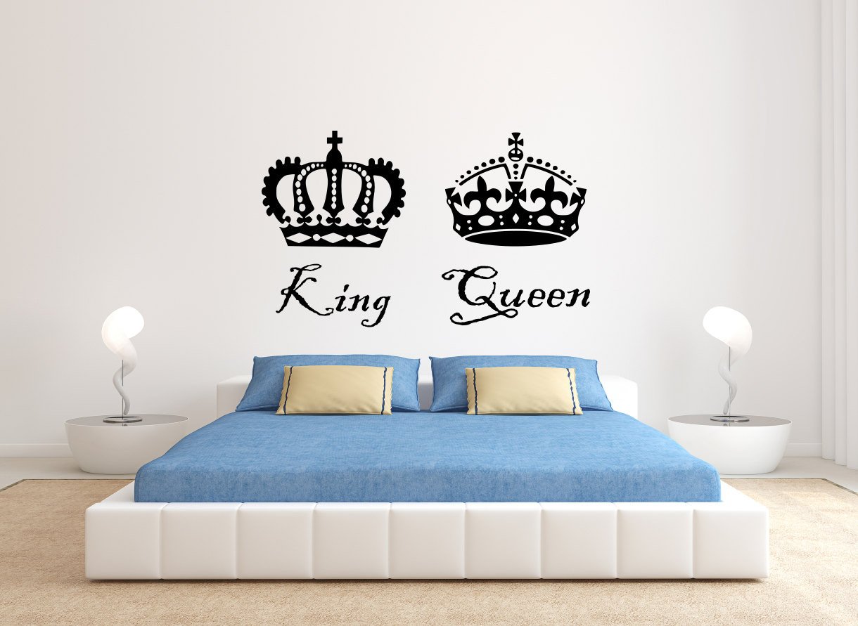 King and Queen Bedroom Decor Elegant King and Queen Decal King and Queen Decor King and Queen Queen King King and Queen Art