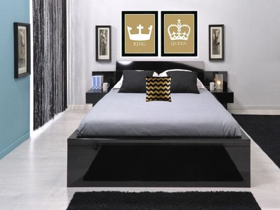 King and Queen Bedroom Decor Inspirational King and Queen Art Prints His and Her Crowns Modern Wall Decor Couples Art Print