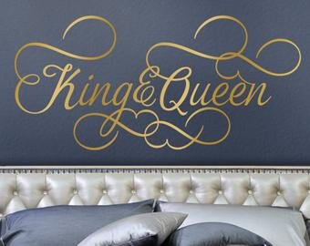 King and Queen Bedroom Decor New Couple Decals