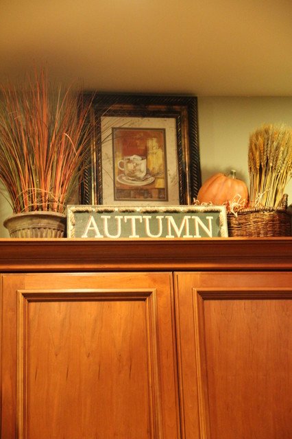 Kitchen Cabinet top Decor Ideas Best Of Upper Kitchen Cabinets Decorated for Fall Traditional Kitchen Seattle