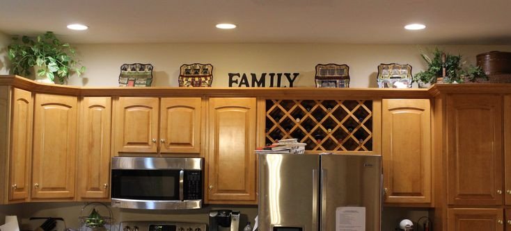 Kitchen Cabinet top Decor Ideas Unique Decorating Above the Kitchen Cabinets I Put Suitcases In the Corner with A Greenery Next to It