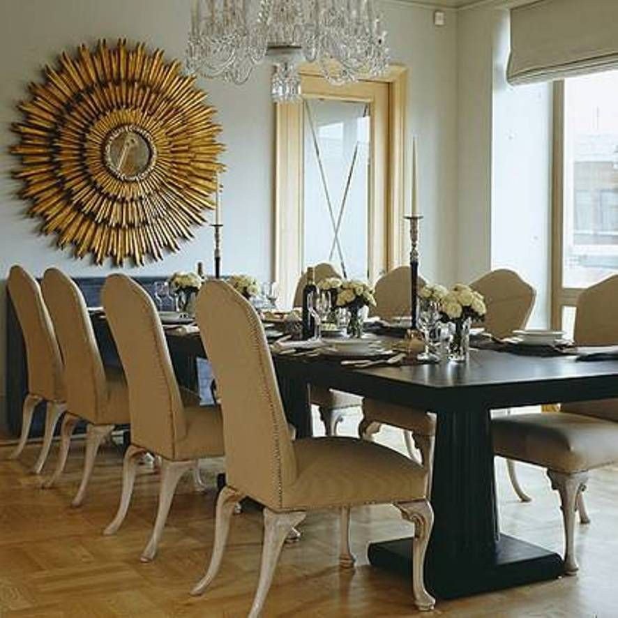 Large Dining Room Wall Decor Unique Home Design and Decor Decorative Sunburst Mirror Wall Decor Dining Room with Table and