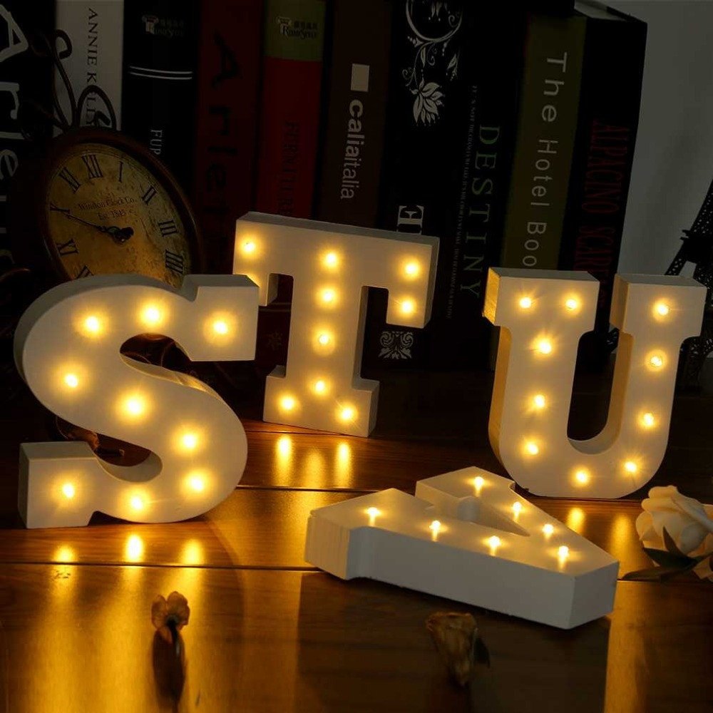 Led Lights for Home Decor Unique Wooden 26 Letters Led Night Light Festival Lights Party Bedroom Lamp Wall Hanging Graphy