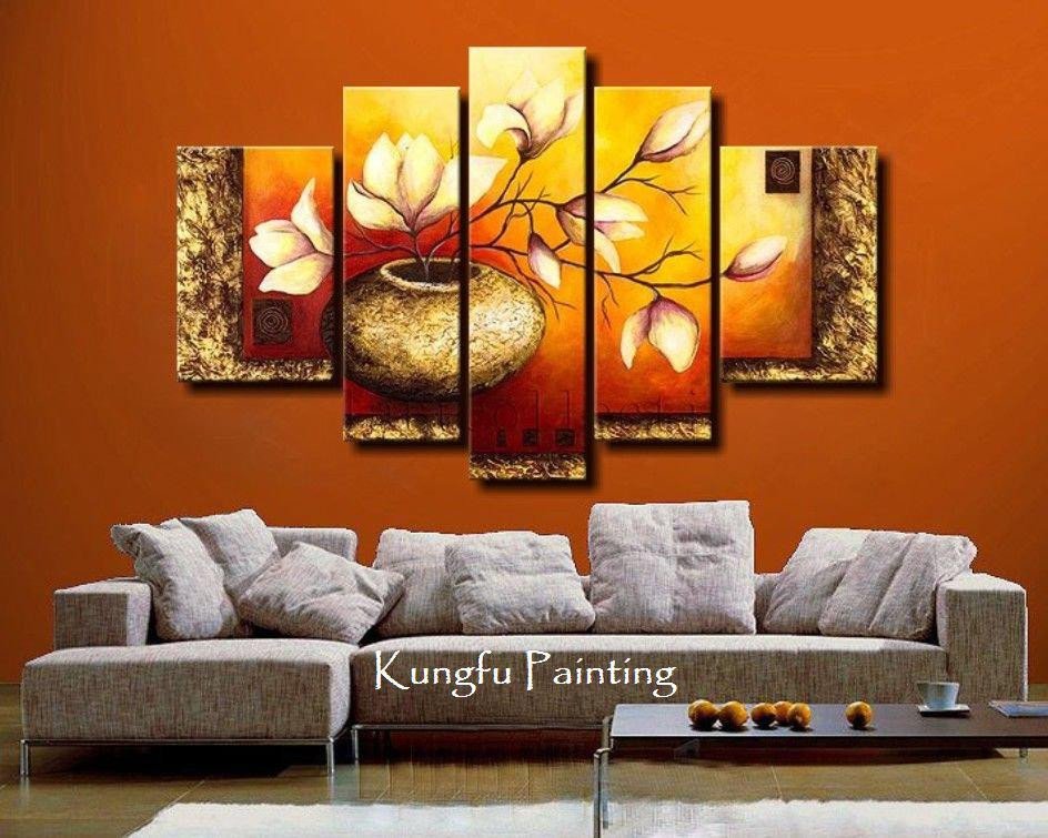 Living Room Wall Decor Pictures Awesome 2019 Hand Painted Unframed Abstract 5 Panel Canvas Art Living Room Wall Decor Painting