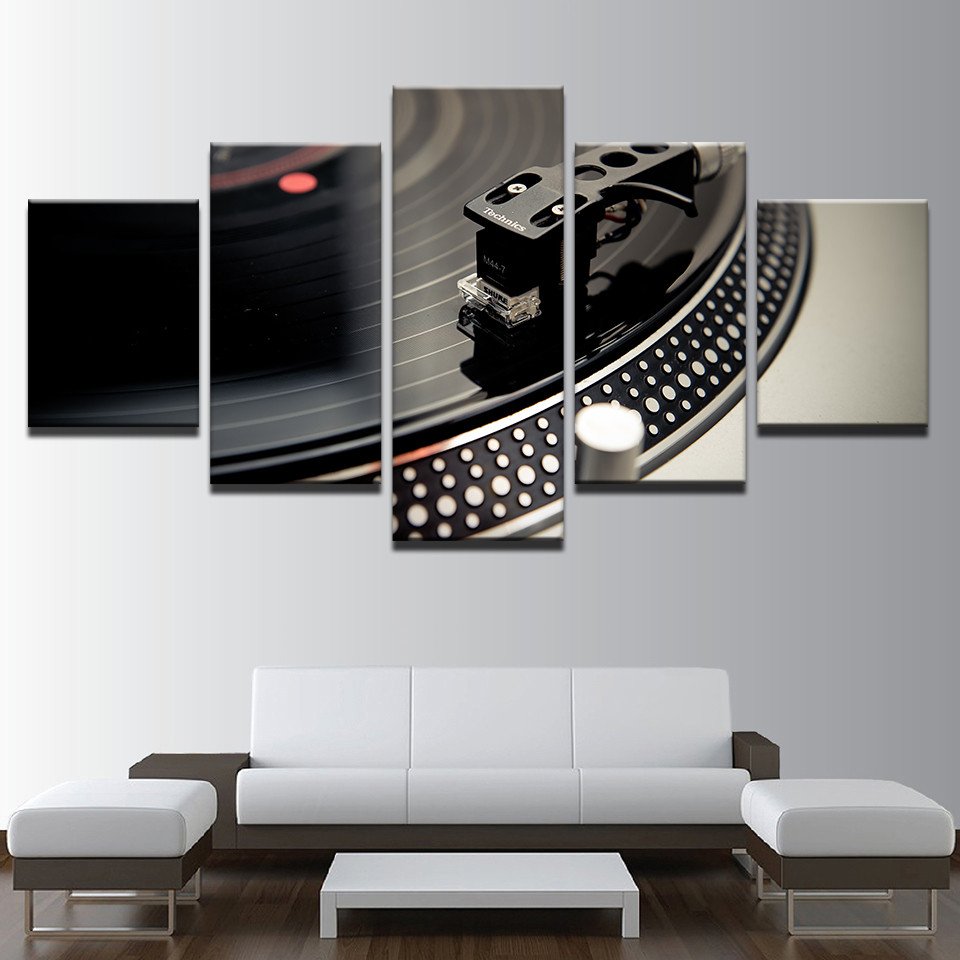 Living Room Wall Decor Pictures Elegant Hd Printed Living Room Wall Art Canvas Painting 5 Pieces Dj Music Instrument Turntables