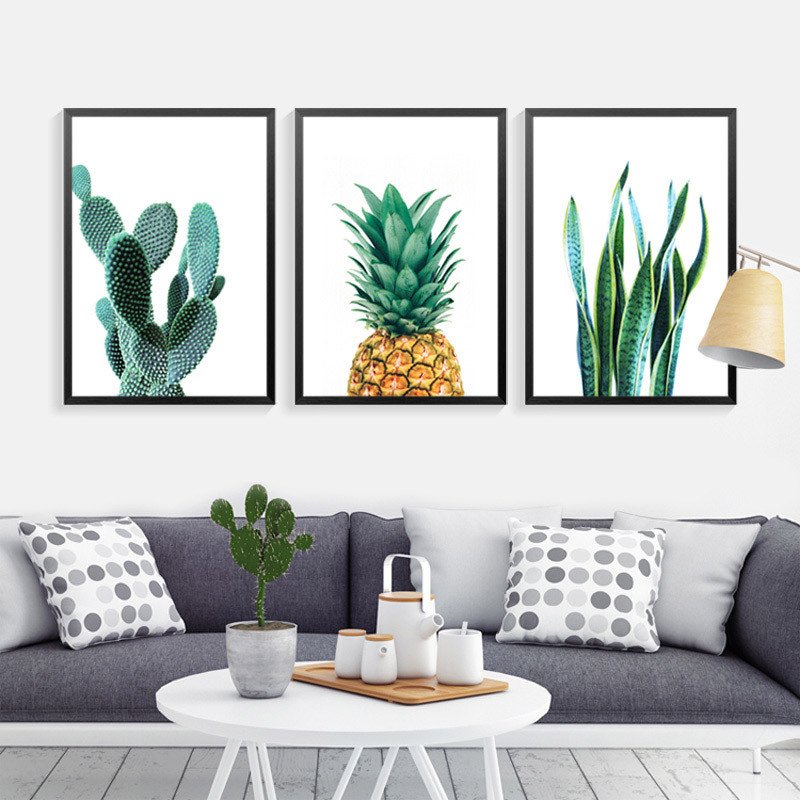 Living Room Wall Decor Pictures Inspirational Cactus Wall Art Canvas Painting Home Decor Wall Paintings Pineapple Wall for Living