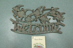 May Rich Company Home Decor Elegant Mayrich Co Home Decor Cast Iron Wel E Sign with Fish Brass Color New