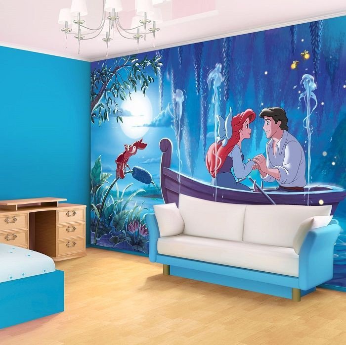 Mermaid Decor for Kids Room New Ariel the Little Mermaid Disney Character Giant Wall Mural by Homewallmurals