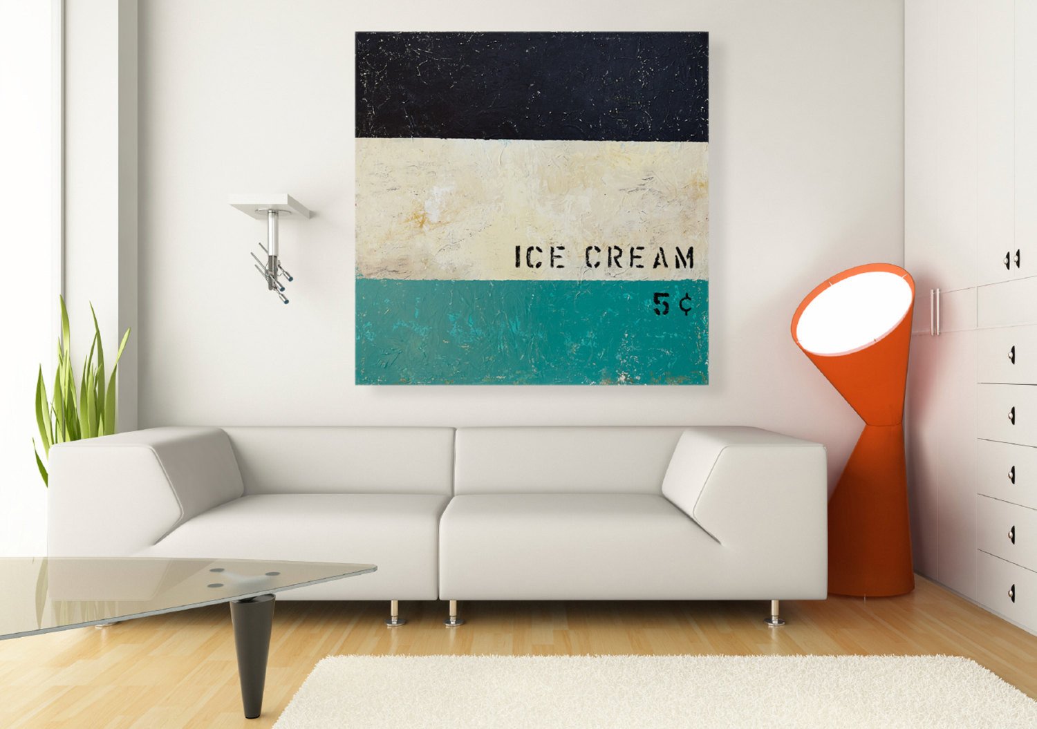 Mid Century Modern Wall Decor Lovely Mid Century Modern Wall Art Ice Cream Painting 32x32 original