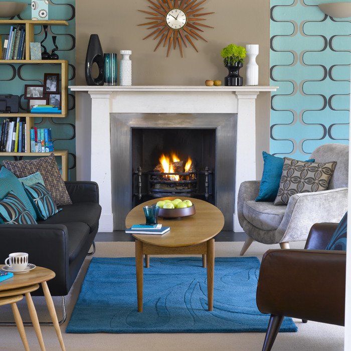 Modern Blue Living Room Decorating Ideas Luxury Retro Living Room Living Room Design Decorating Ideas