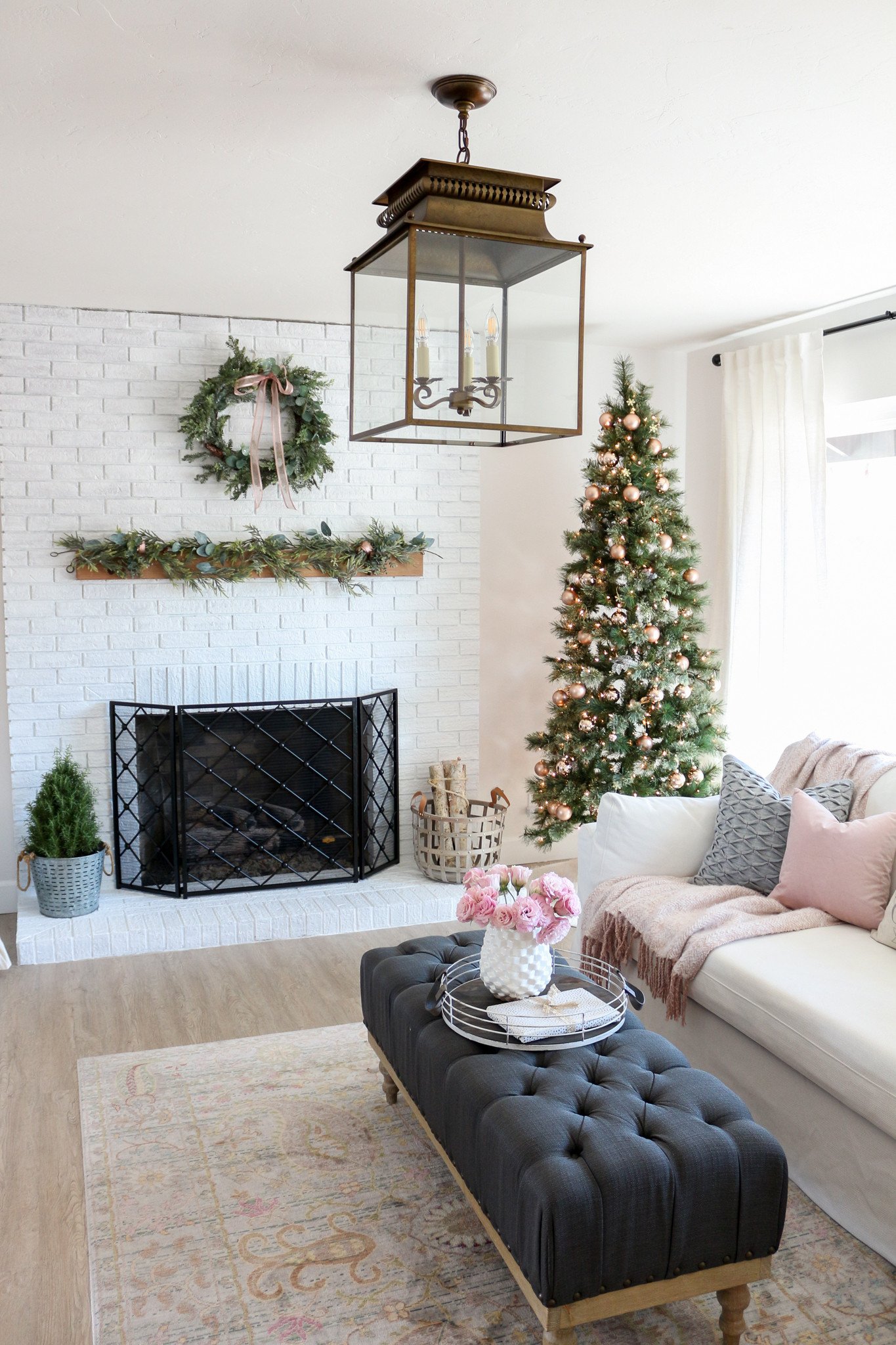 Modern Farmhouse Style Living Room Holiday Tour
