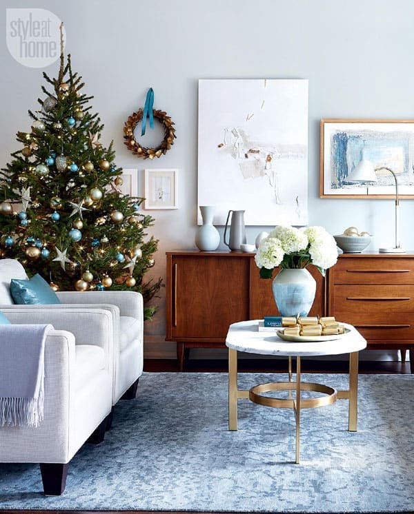 53 Wonderfully modern Christmas decorated living rooms