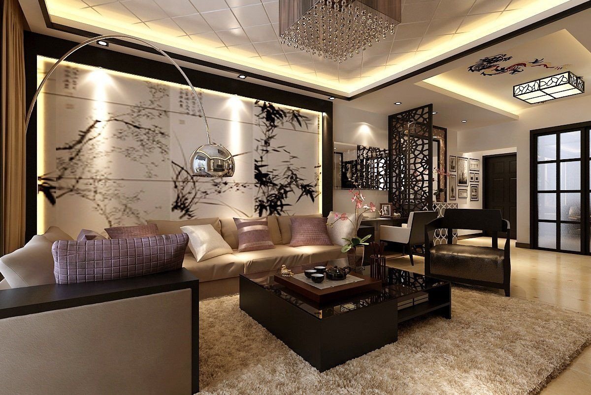 Modern Living Room Wall Decor New asian Inspired Living Room Ideas