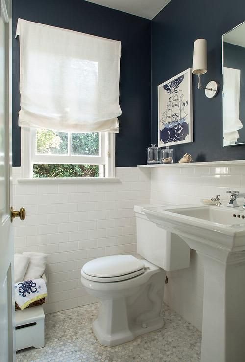 Navy and White Bathroom Decor Awesome Navy Bathroom Decorating Ideas
