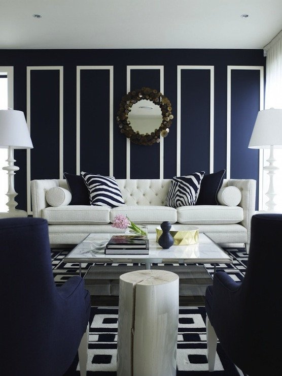 Navy Blue and White Decor Best Of Contemporary Navy Blue Living Room Design