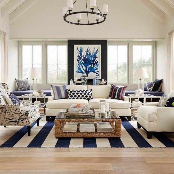 Navy Blue and White Decor Lovely How to the Hamptons Style for Less