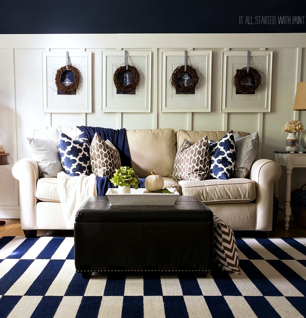 Navy Blue and White Decor Luxury Fall Decor In Navy and Blue