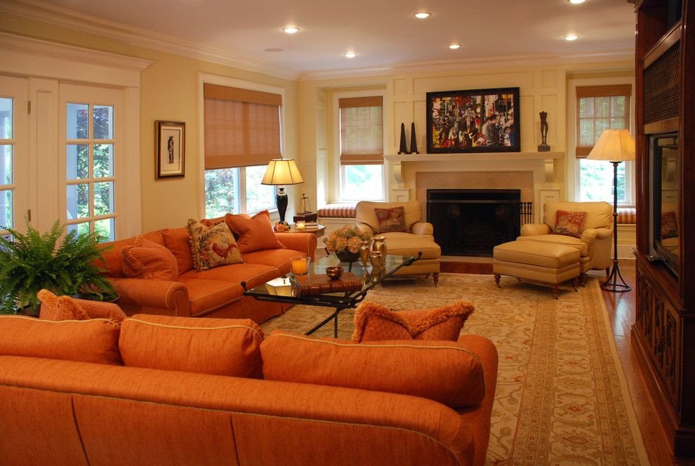 Orange Traditional Living Room Luxury Burnt orange sofa Living Room Contemporary with Burnt orange Couch