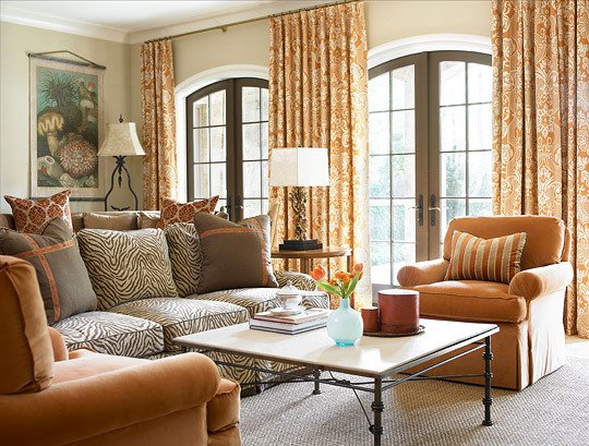 Orange Traditional Living Room Unique Decorating with orange An Instant Pick Me Up