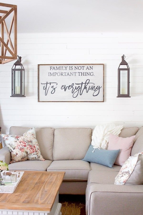 Over the Couch Wall Decor Lovely A Bright Airy Farmhouse Style Spring Living Room Living Rooms