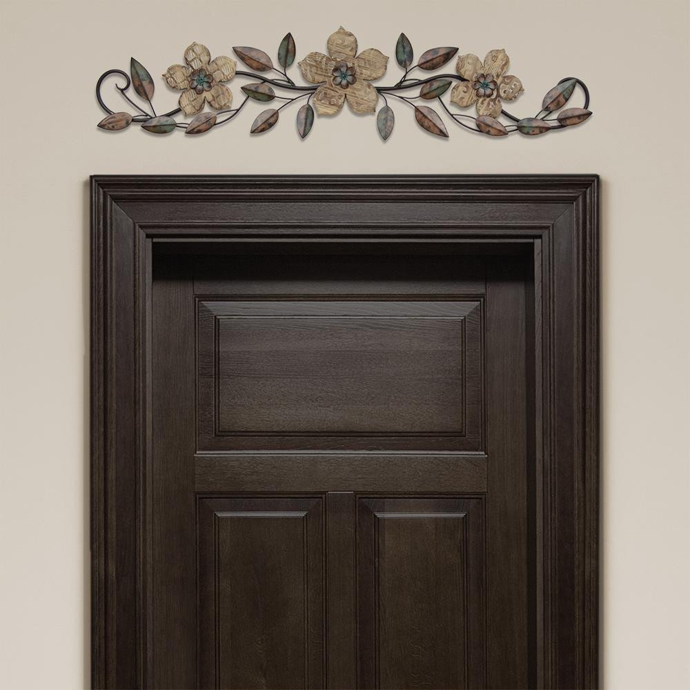 Floral Patterned Wood Over the Door Wall Decor S The Home Depot