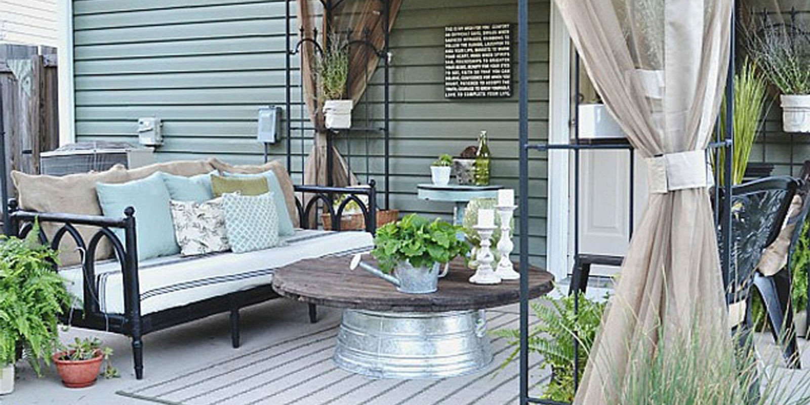 Patio Decor On A Budget Awesome Liz Marie Blog Patio before and after Patio Decorating Ideas