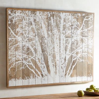 Pier 1 Imports Wall Decor New Frosted Tree Planked Wall Decor