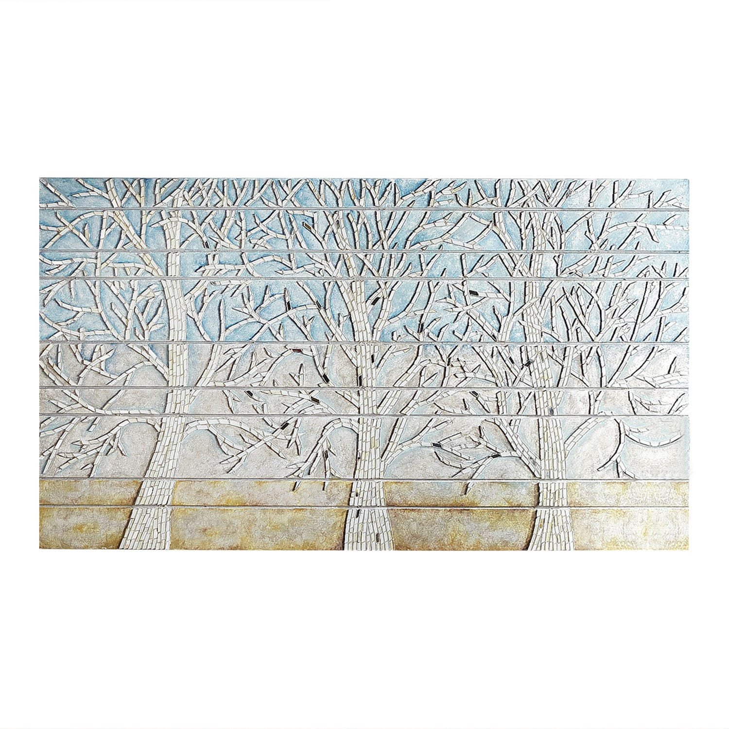 Pier One Imports Wall Decor Lovely Blue Shimmering Trees Mosaic Wall Decor