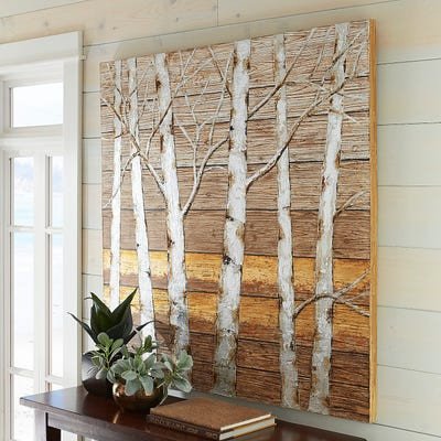 Pier One Imports Wall Decor Luxury Metallic Birch Trees Wall Art