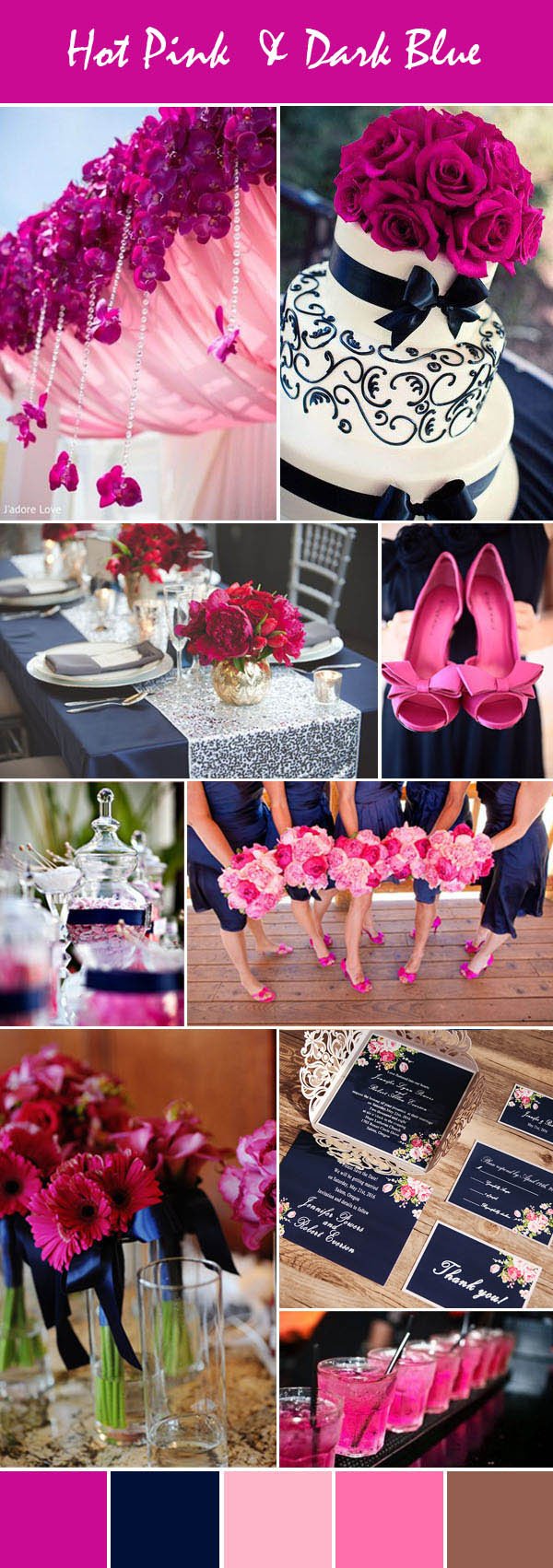 Pink and Blue Wedding Decor Elegant Stunning Bright Pink Wedding Color Ideas with Invitations for Spring &amp; Summer