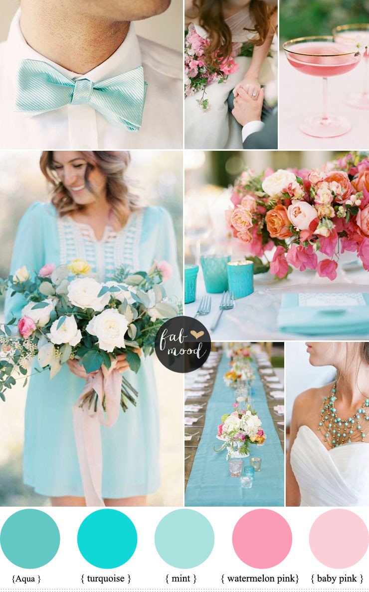 Pink and Blue Wedding Decor Luxury Pink and Turquoise Wedding Ideas Cheerful Duo