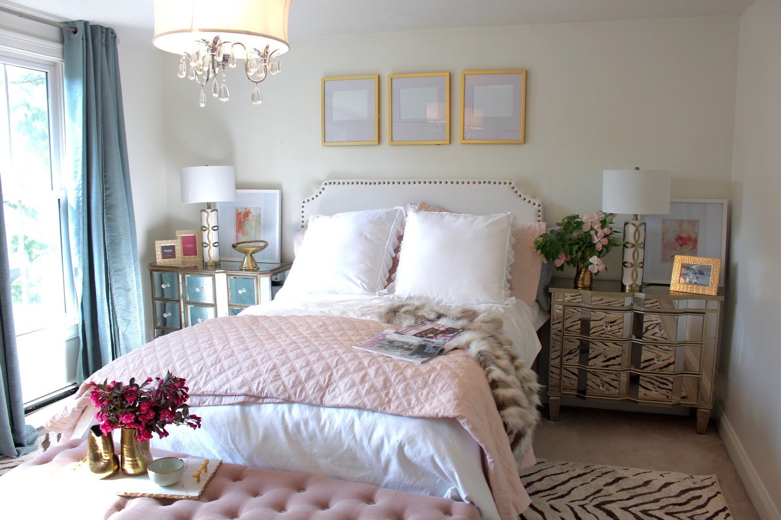 Pink and Gold Bedroom Decor Unique Room Reveal Pink and Gold Feminine Bedroom My Guest Room with sources – south Shore