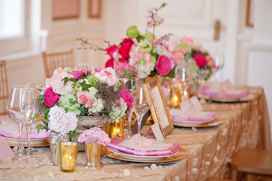 Pink and Gold Wedding Decor Inspirational Vintage Pink Green and Gold Wedding Decor Ideas Elizabeth Anne Designs the Wedding Blog