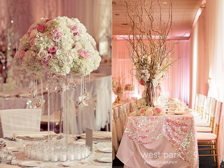 Pink and Gold Wedding Decor New Elegant Pink Detroit Wedding Reception 05 Pink &amp; Gold Wedding Inspiration