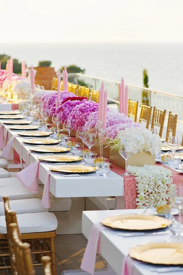 Pink and Gold Wedding Decor New Fabulous Long Wedding Tables Belle the Magazine