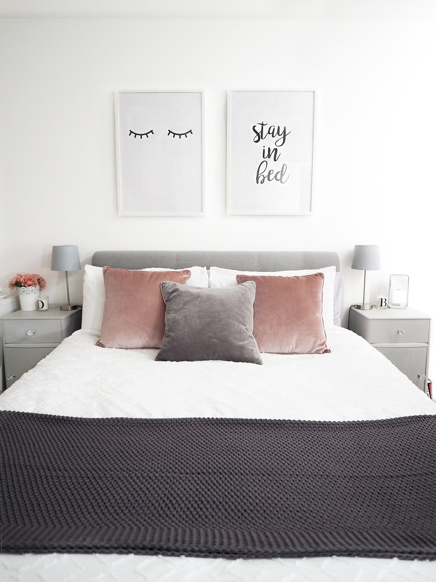 Pink and Gray Bedroom Decor Fresh Bedroom tour