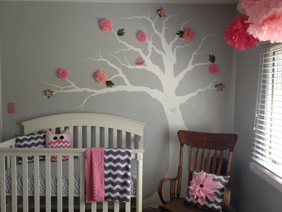 Pink and Gray Room Decor Elegant Pink &amp; Grey Chevron Nursery Project Nursery