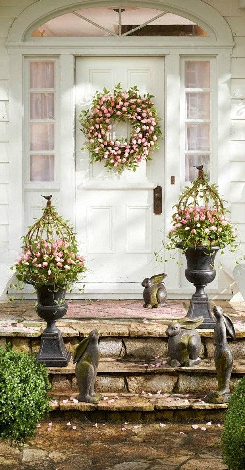 Porch Decor Ideas for Spring Awesome 45 Front Easter Porch Decoration Inspirations Godfather Style