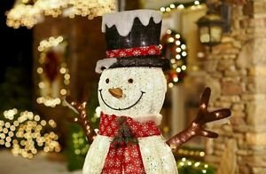 Pre Lit Snowman Outdoor Decor Beautiful 6 Ft Pre Lit Large Snowman Sculpture Christmas Holiday In Outdoor Yard Decor