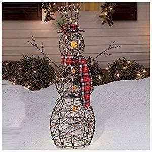 Pre Lit Snowman Outdoor Decor Fresh Amazon 33&quot; Pre Lit Grapevine Snowman Christmas Outdoor Yard Decor