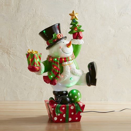 Pre Lit Snowman Outdoor Decor Luxury Led Pre Lit Snowman Outdoor Resin Decor