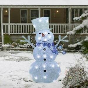 Pre Lit Snowman Outdoor Decor Unique 36&quot; Lighted Pre Lit Twinkle Christmas Snowman Sculpture Outdoor Yard Art Decor