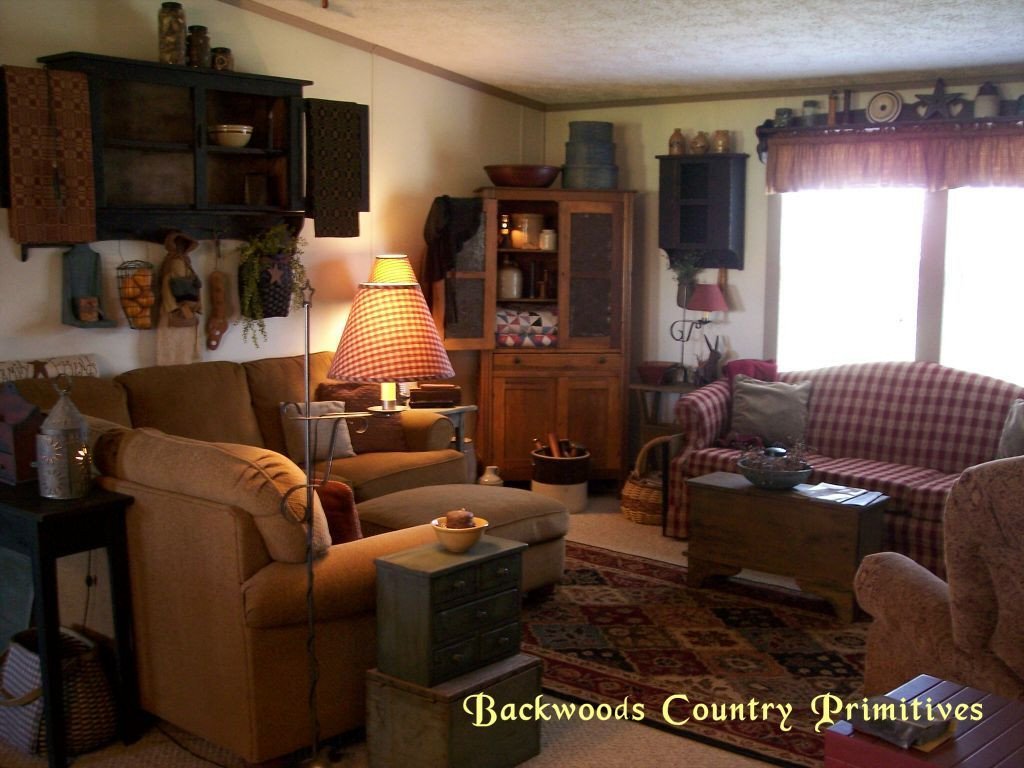 Backwoods Country Primitives Living Room Pinterest